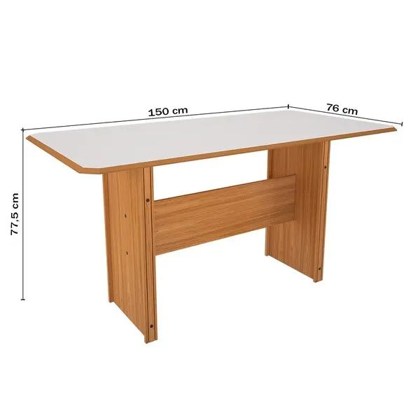 Mesa De Jantar 6 Lugares + 6 Cadeiras 10070.1 Freijó/off White