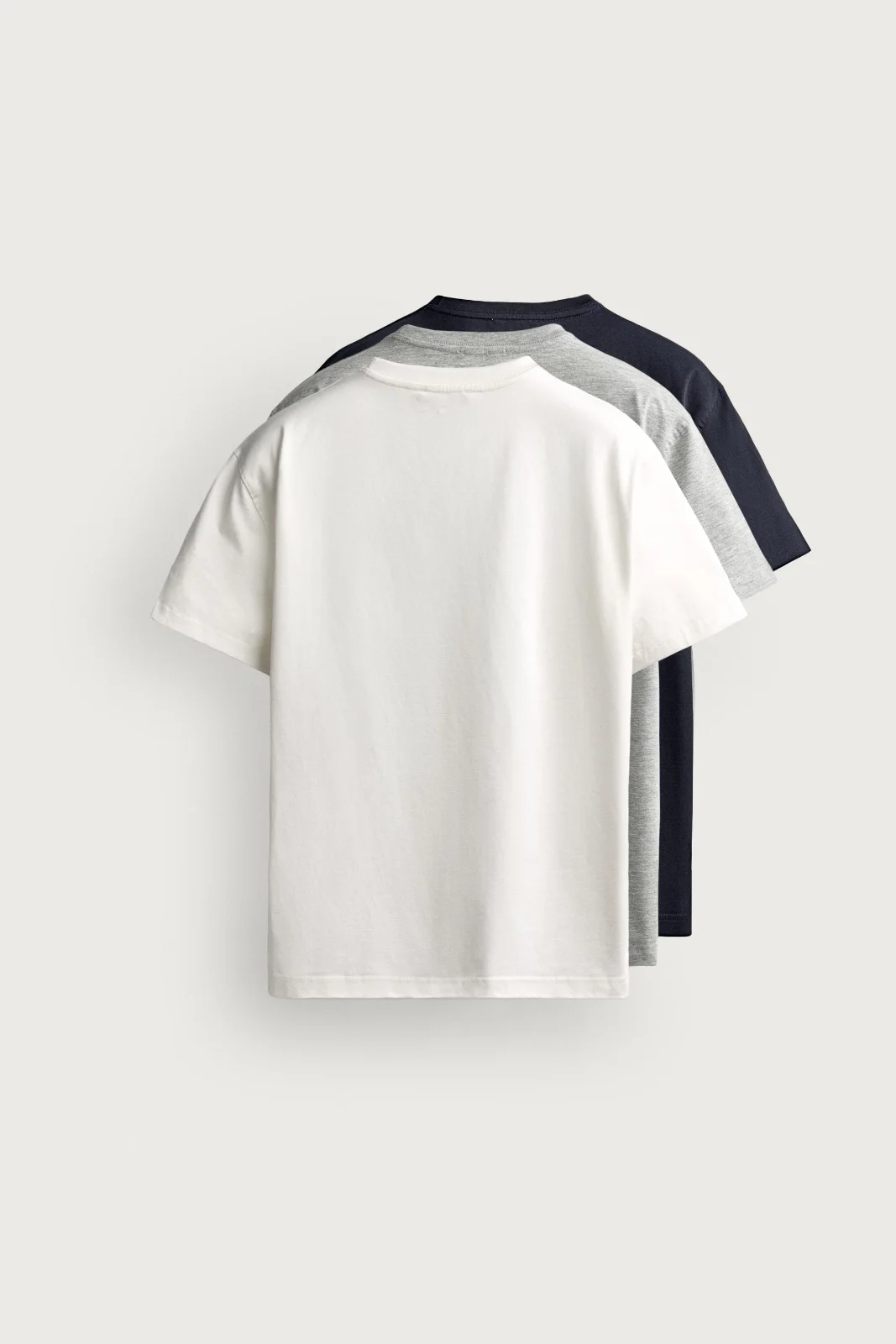 Pack de 3 T-shirts Heavyweight — Algodão Compacto Que Não Fica Transparente Nem Perde a Forma