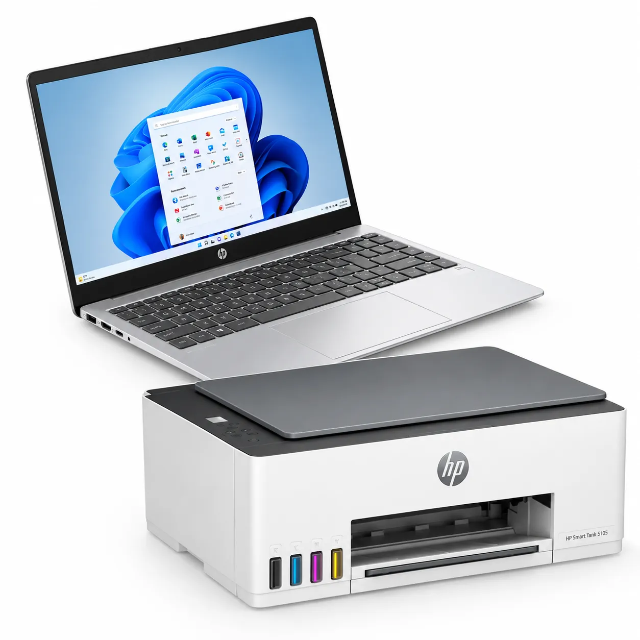 Portátil HP OmniBook 3 de 14" com 24 GB e 1 TB + Multifunções HP Smart Tank 5105