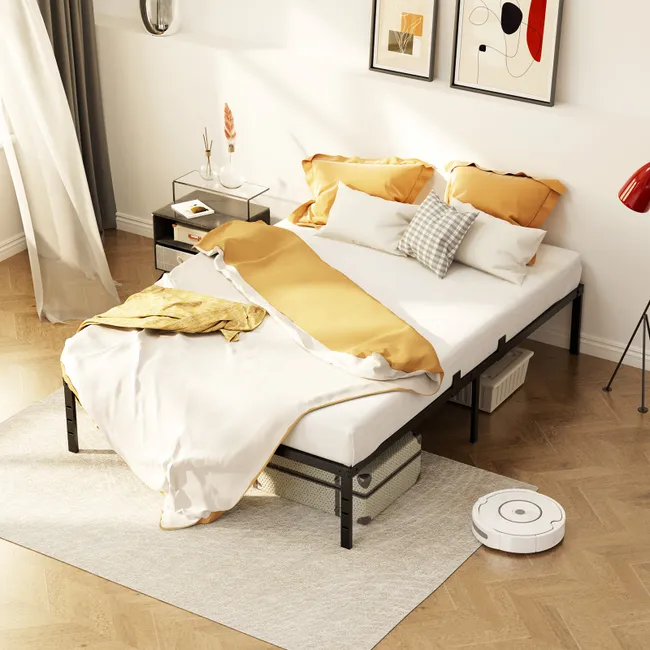 Kit Cama de Casal 140×190 — Estrutura Metálica Silenciosa Com Colchão Viscoelástico de Oferta