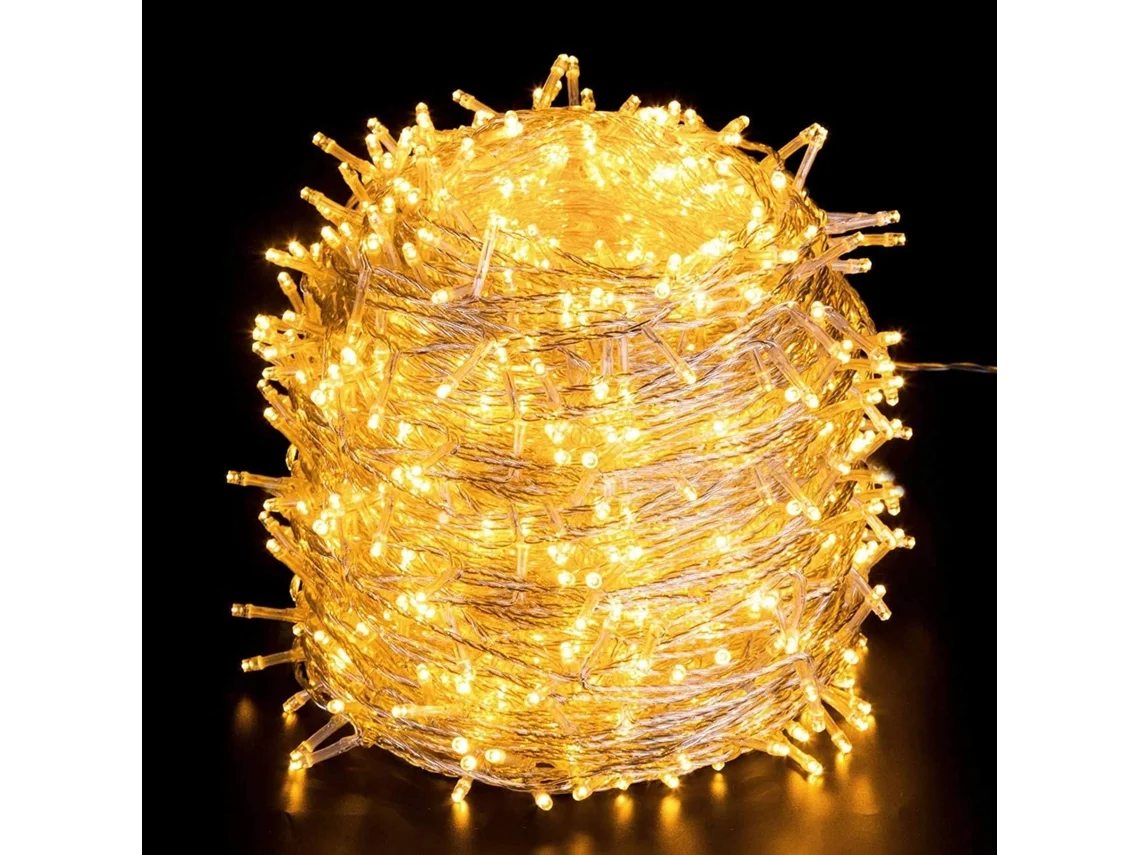 Árvore de Natal Artificial 220 cm com Neve + 308 Bolas + 100 m de Luzes LED