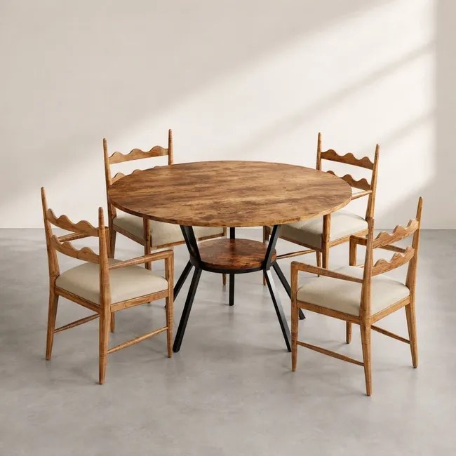 Mesa Redonda Industrial de 120 cm — Promoção de Aniversario